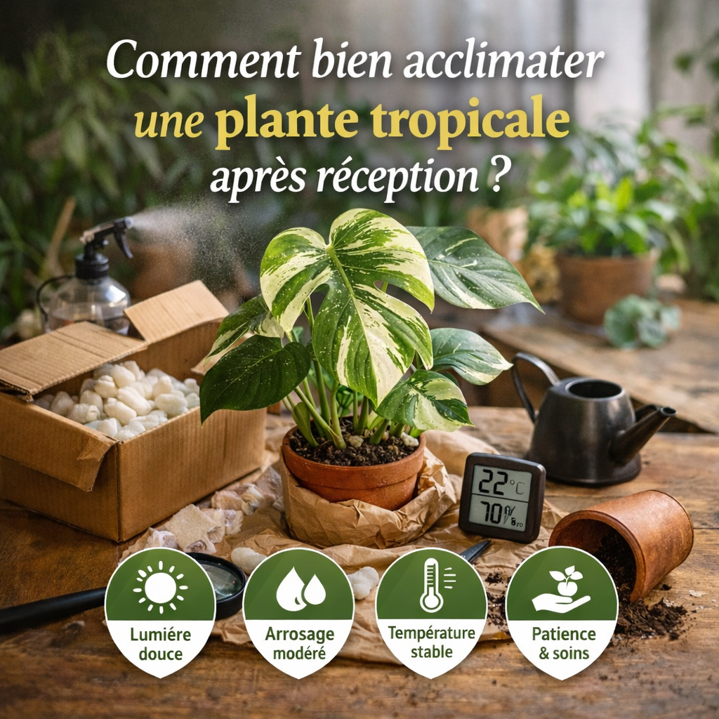 Comment bien acclimater une plante tropicale après réception ?
